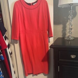Boden Vibrant Red Long Sleeve Dress